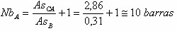Cálculo do número de barras